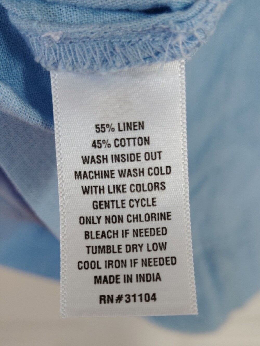 crown & ivy Linen Cotton Light Blue Ruffle Neck Sleeveless Tank Women's L - Picture 4 of 4